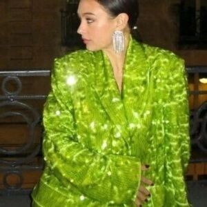 H&M Lime Sequin Jacket